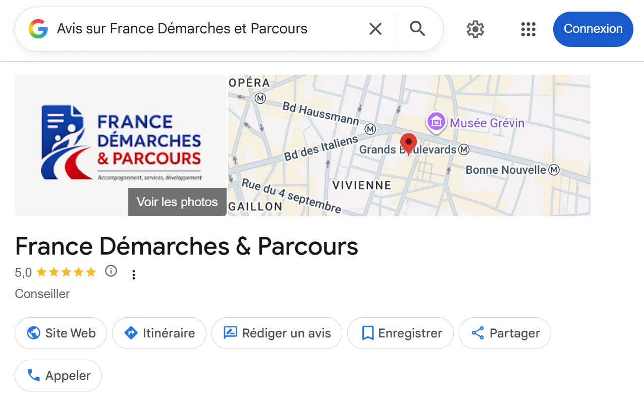 Fiche Google Photo de notre fiche et nos avis sur Google