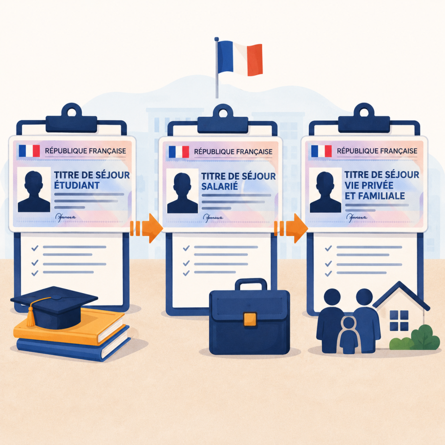 Changement titre de séjour Changement de statut